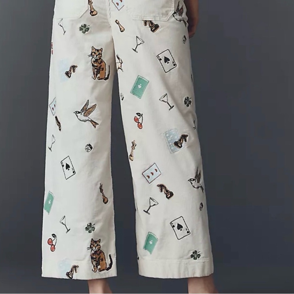 Maeve Cream Corduroy Pants - Picture 2 of 9